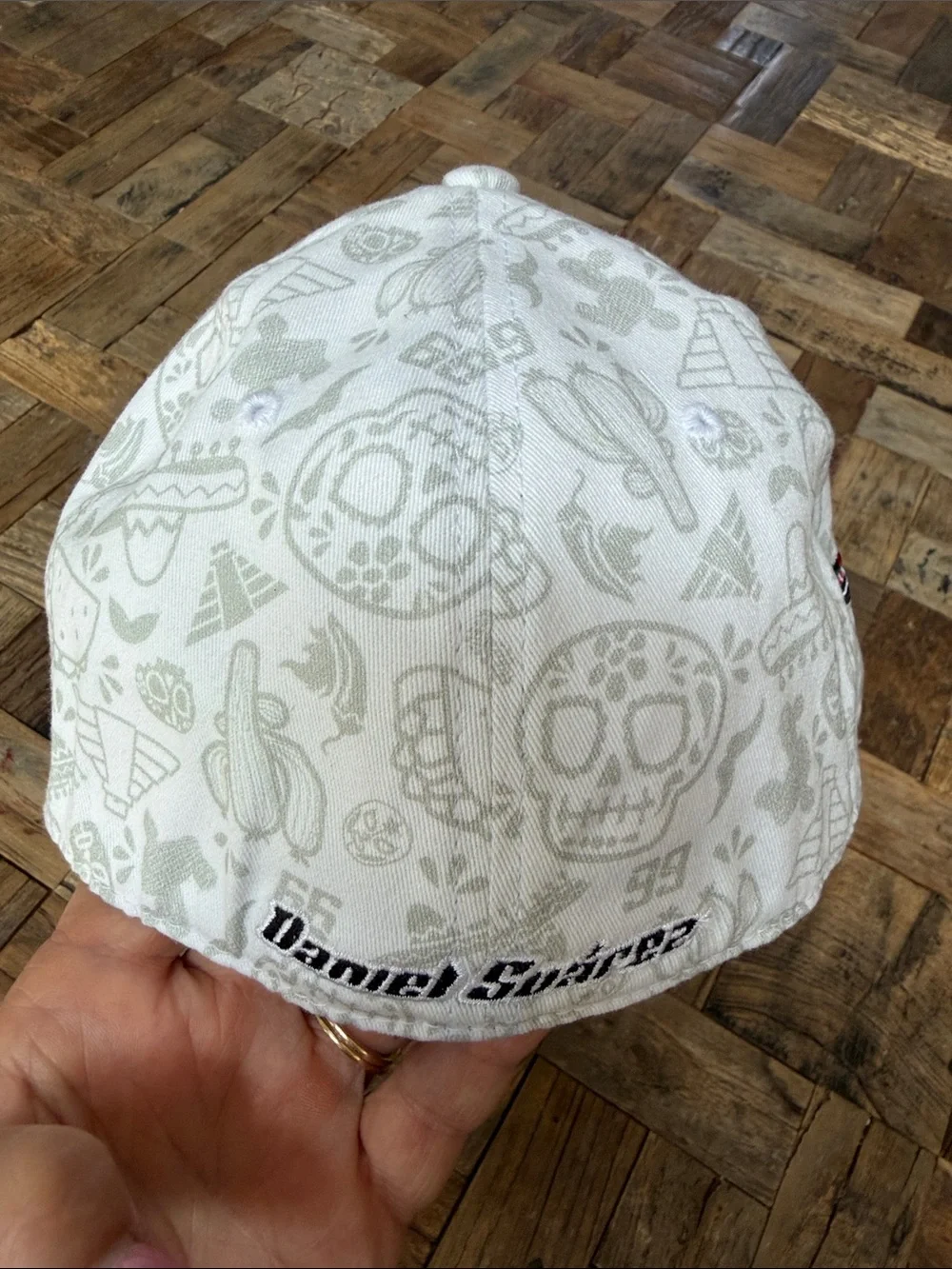 Daniel Suarez Trackhouse Racing #99 Flexfit Hat White Skull